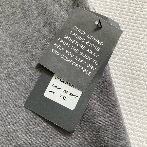 NWT Johnny Bigg active hoodie sweatshirt full zip gray moisture wicking 7XL - Picture 6 of 12